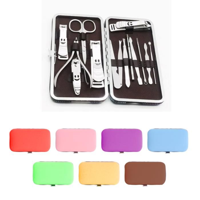 Kit manucure pédicure acrylique 9pcs(Couleur aléatoire)
