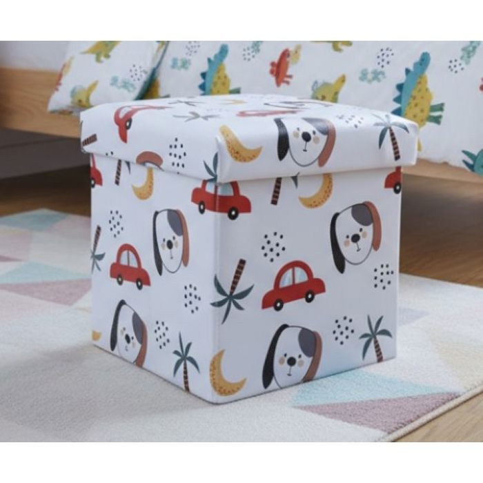 Pouf rangement enfant voiture 30×30×30 cm réf. 121201