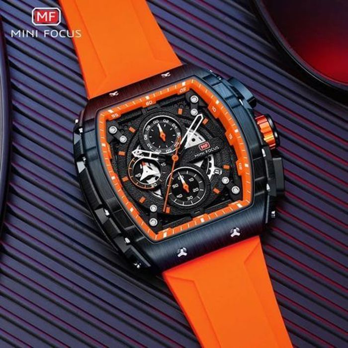 Montre - Mini Focus - Bracelet en Silicone - Résistance à l'eau - Mixte - Acier inoxydable