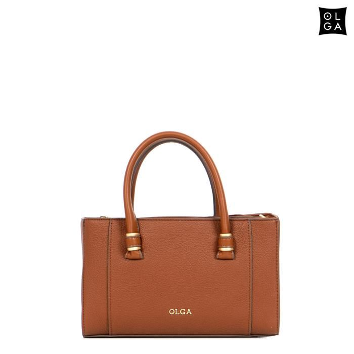 Sac à main - OLGA - Mini Classica - Marron - Cuir - Zippée