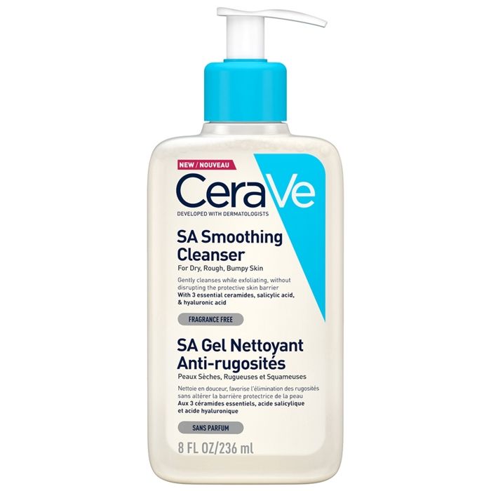 Gel Nettoyant Visage - Cerave - SA Anti-Rugosités - 236ml - Acide Salicylique - Peaux Sèches