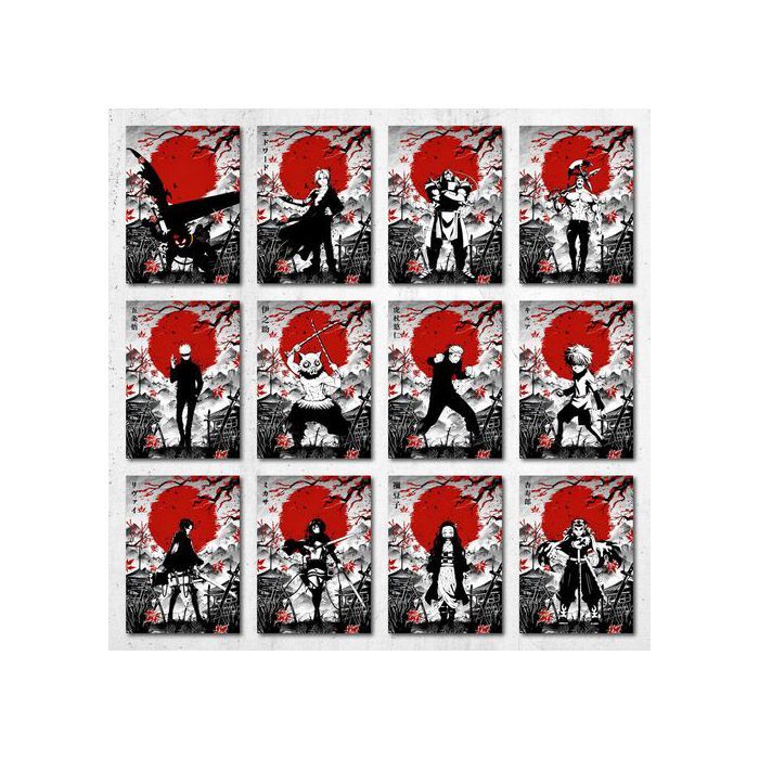 Poster A5 - Epic Bloody Style - Collection 2 - 12 personnages anime - Décoration murale - Mixte