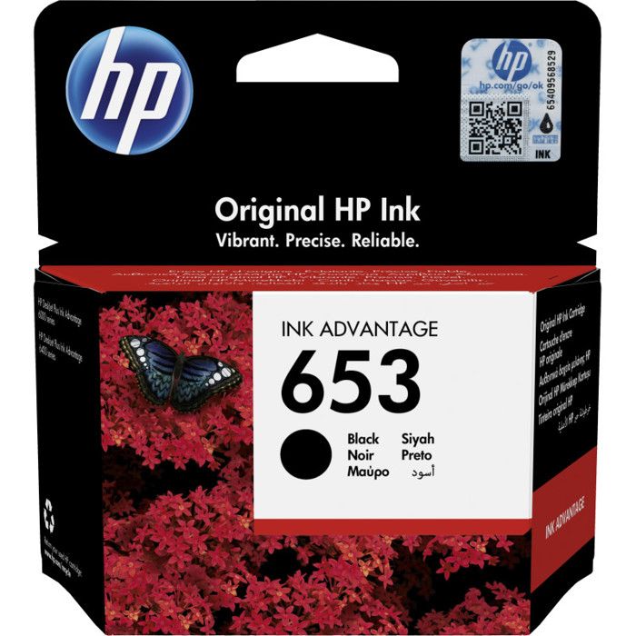 Cartouche d'encre d'origine Ink Advantage 653 noir (3YM75AE)