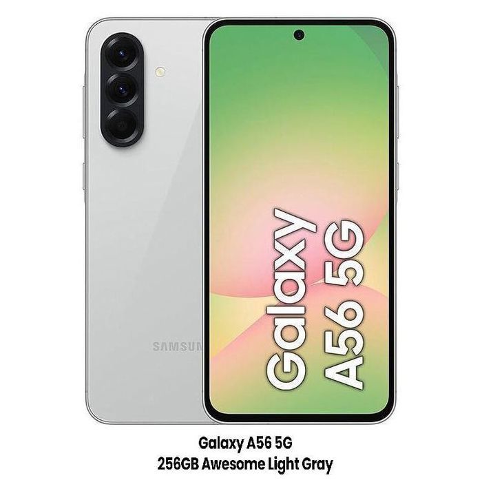 Samsung smartphone Galaxy A56 5G stockage 256GB Ram 8 GB 6,7 Super AMOLED 120 Hz 50+12+5 MP-awesome lightgray
