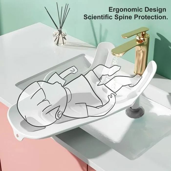Baignoire portative semicirculaire multifonctionnelle pour bébé