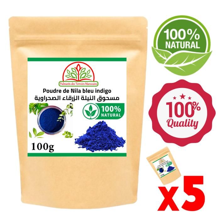 Poudre de nila bleu indigo 100% naturel 500g