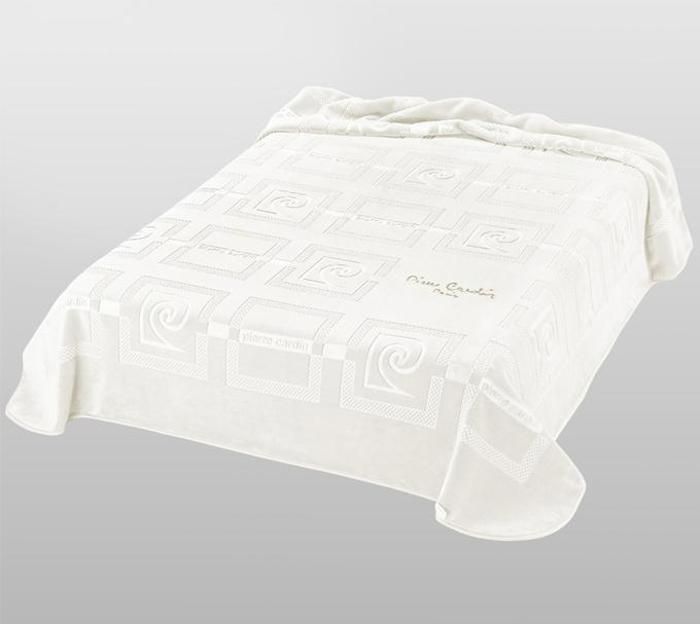 Couverture de Lit en Polaire Chaud – Pierre Cardin 220X240 CM NATURAL 657