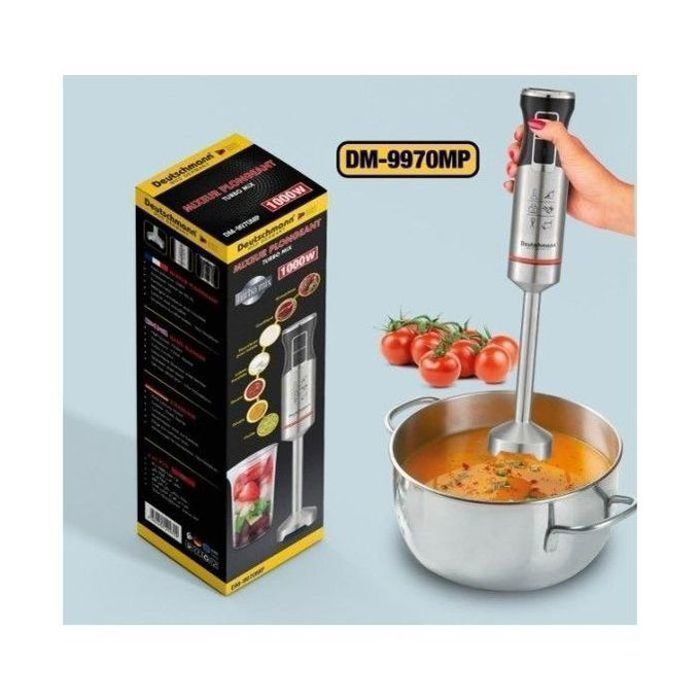 Mixeur plongeant - DEUTSCHMANN - DM9970MP - 1000 W - Inox - Ergonomique