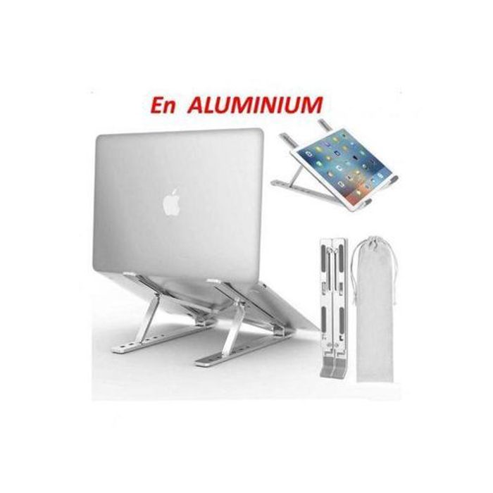 Support pour pc portable en aluminium ajustables en 7 positions multifonction