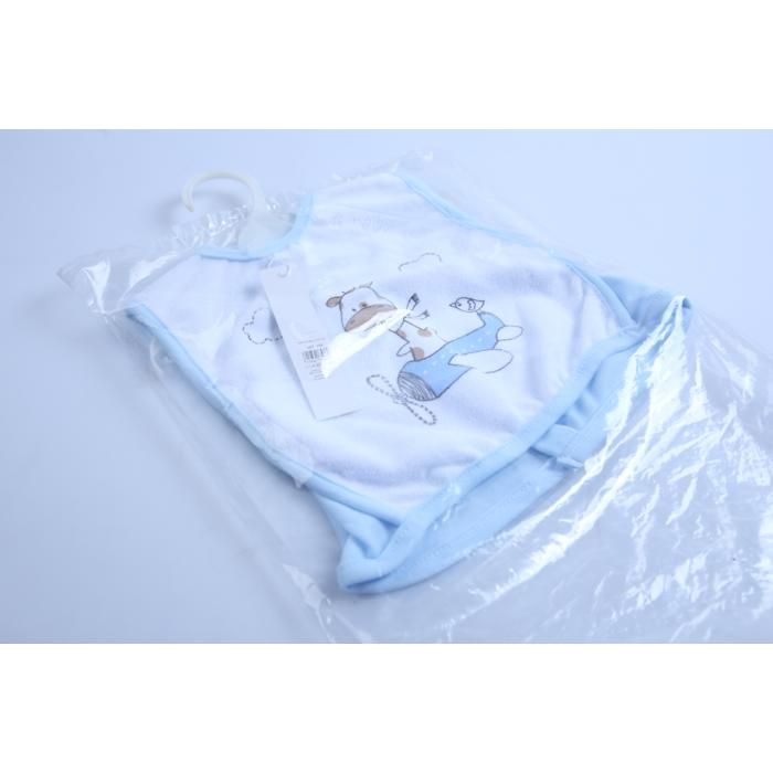 Bavoir gilet double plastique 27x30 avec ficelle
