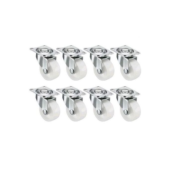 8pièces roulettes fixes pivotantes 40mm