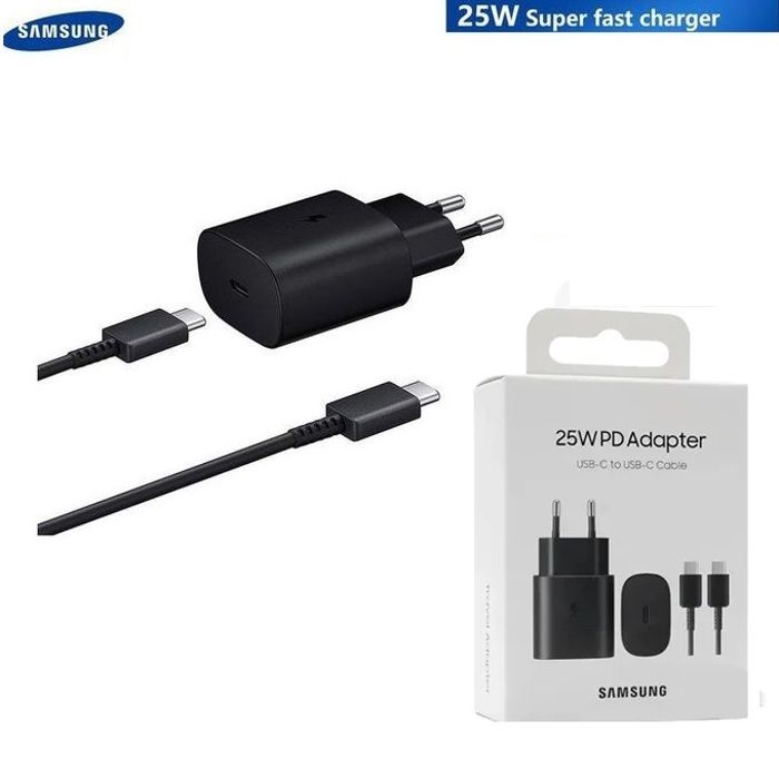 samsung Chargeur Adaptateur secteur Fast Type-C vers Type-C 25W (EP-TA800XBEGWW)