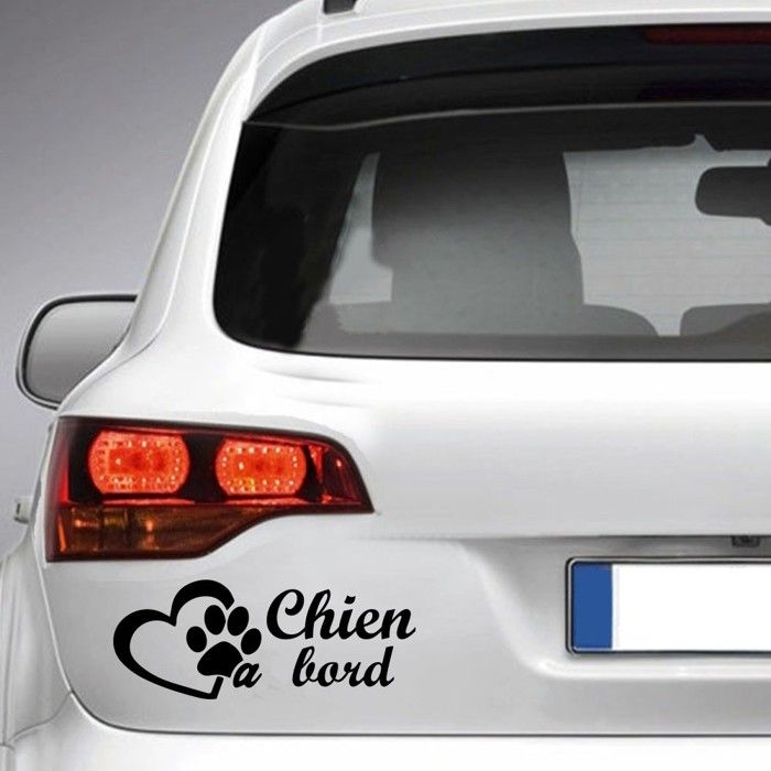 Sticker autocollant chien a bord
