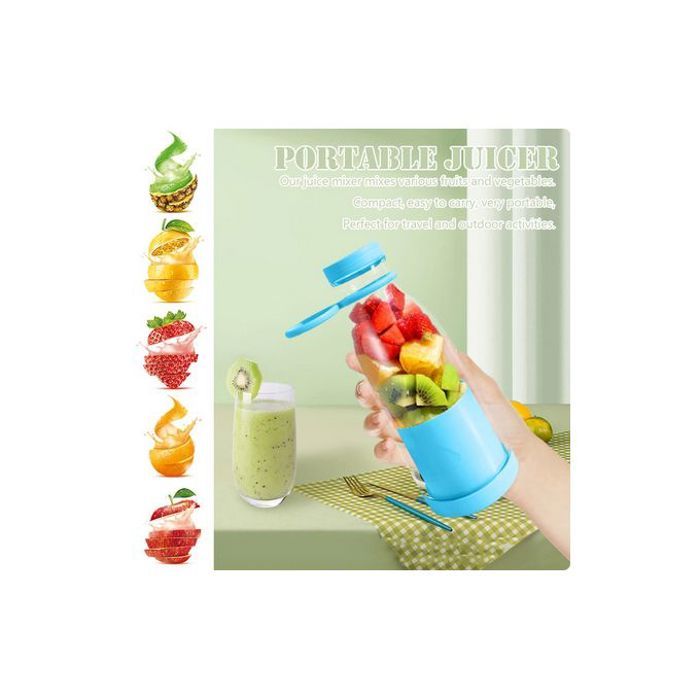 Bouteille de Juice électrique portable, tasse à jus mignonne, mélangeur de fruits aste à 6 lames