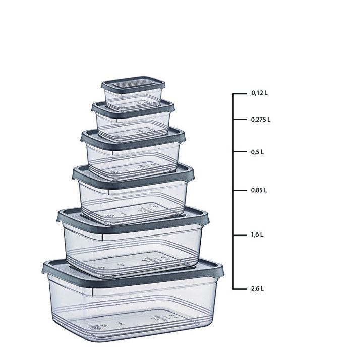 Set de Boîtes de Rangement 6 Pièces Festiva Hobby Life / 2,6+1,6+0,85+0,5+0,275+0,12  Couleur aléatoire
