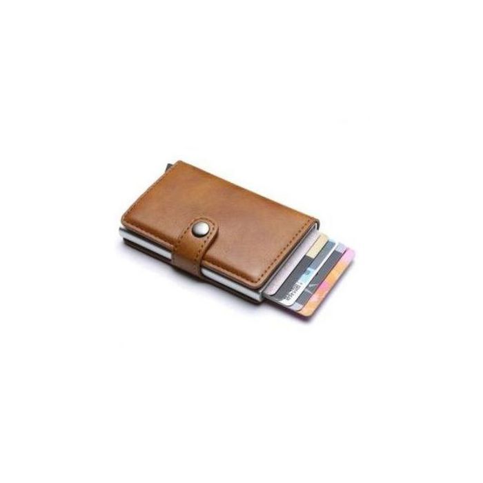 Portefeuille porte-cartes de visite & de crédit en cuir pour hommes et femmes