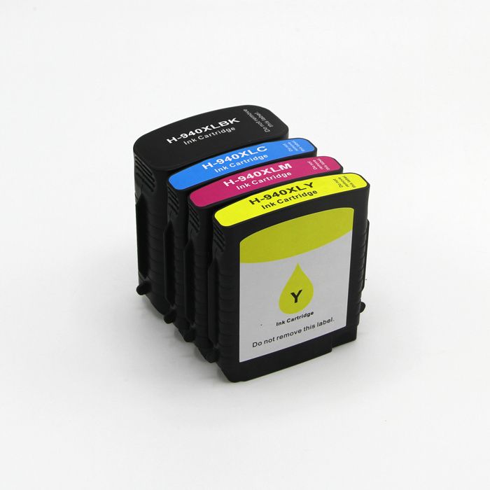 Pack Cartouches d'encre Compatible HP 940 XL Black Cyan Magenta Yellow