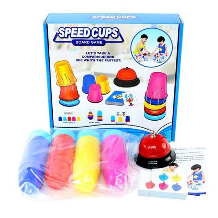 Jeu de société - Maroc - SPEED CUPS - Jeu de rapidité - Observation - 5 tasses colorées