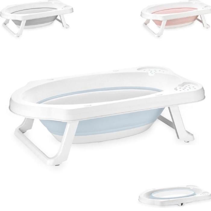 Baignoire pliable pour nouveaunés facile à utiliser et à ranger 35 litres (Couleur aléatoire)