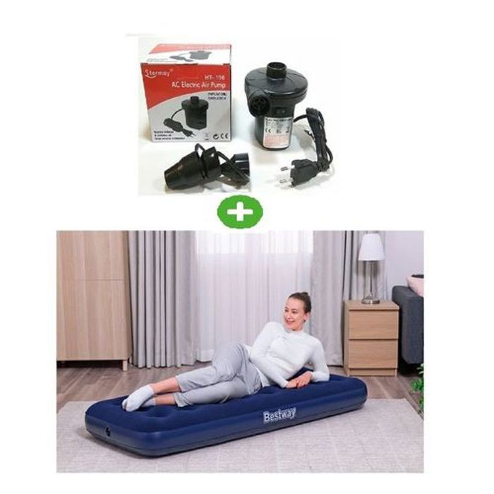 Matelas gonflable - Bestway - Blue Horizon Step - 1 place - 1.85 cm x 76 cm - Confortable et robuste