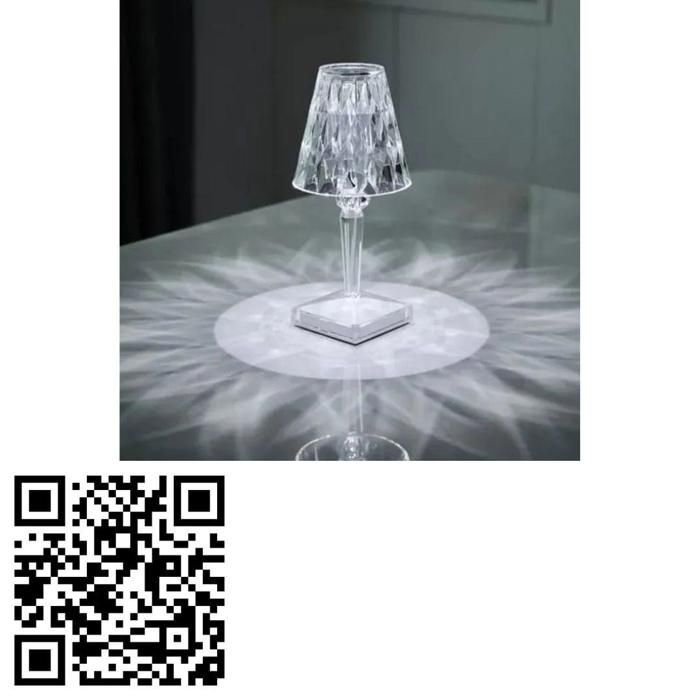 Lampe LED tactile abat-jour en cristal design décoratif câble USB