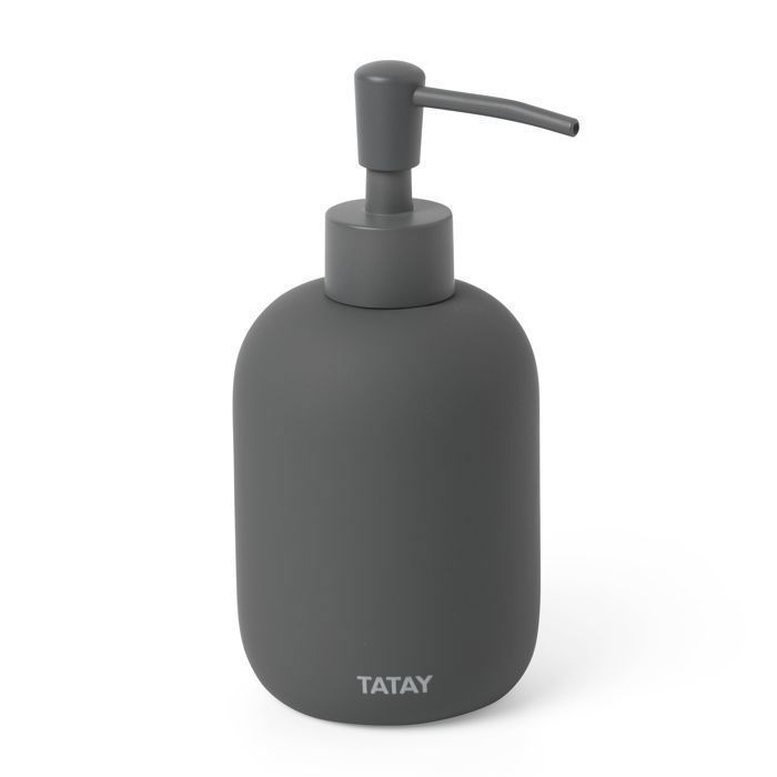 Distributeur de savon - Soft - Gris anthracite - Céramique de haute qualité - Design moderne - Polyvalent