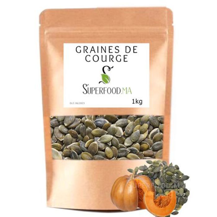 GRAINE DE COURGE CRUES, SECHÉES, DECORTIQUÉES Riches en Magnesium 1kg