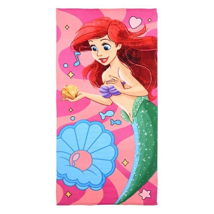 Serviette de plage - Disney - Ariel - 70x140 cm - Douce - Absorbante
