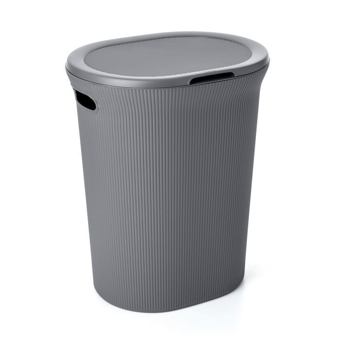 Panier à linge - TATAY - Baobab - 40L - Gris anthracite - Plastique durable