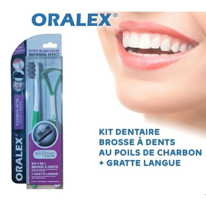 Kit 2in1 Brosse à Dents (Vert) + Gratte Langue Antibactérien