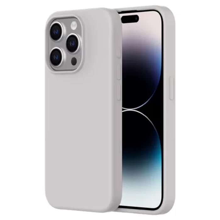 QDOS TOUCH PURE avec SNAP (Magsafe) iPhone 15 Pro Max Blanc Gris