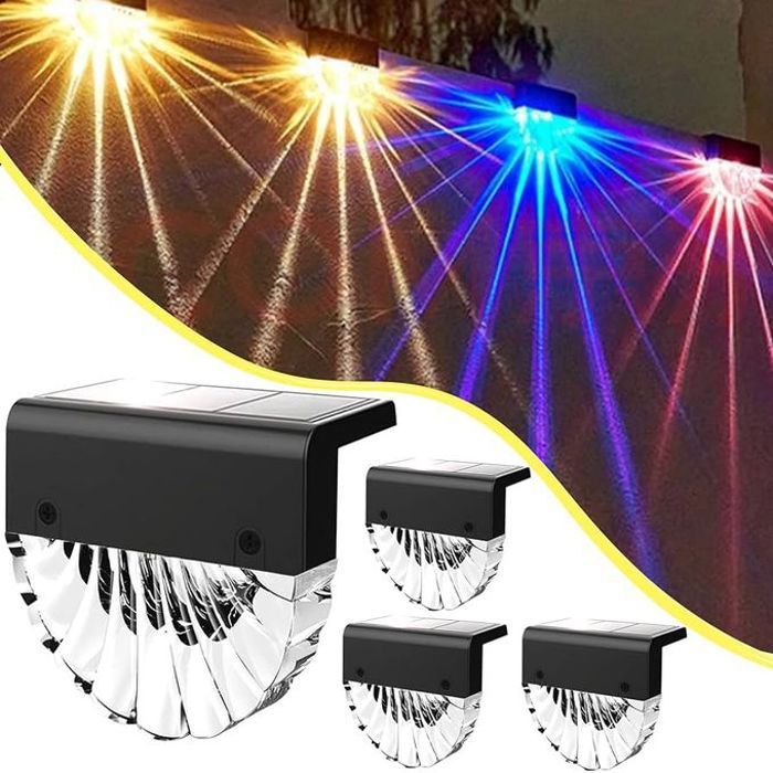 Lot de 4 lumières solaires extérieures imperméables