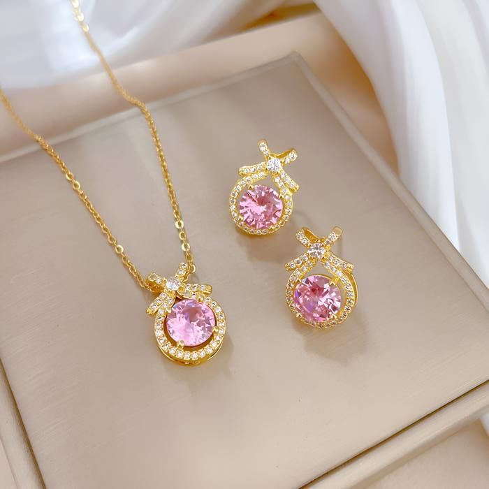 Ensemble de Bijoux - EGO - EGO035 - Dorée - Acier - Cristal