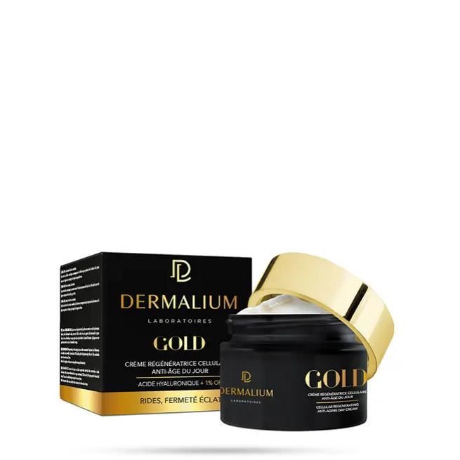 dermalium gold creme regeneratrice cellulaire anti âge du jour 50ml