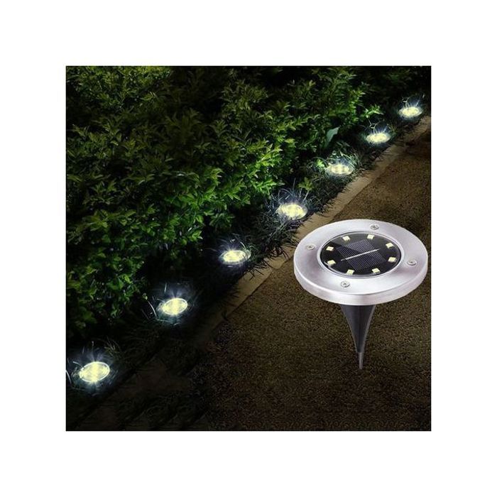 Lampe solaire disque jardin