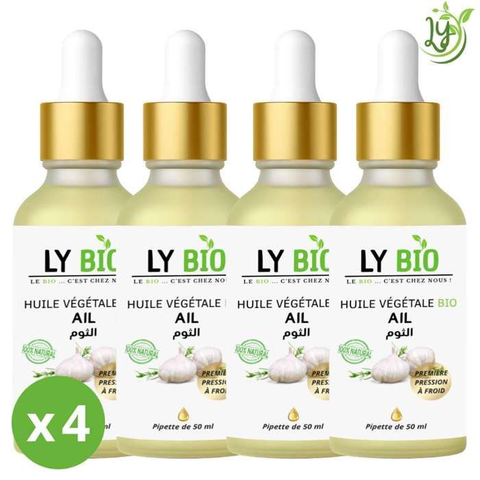 LYBIO PACK HUILE AIL 50ML - PIPETTE LOT DE 4 bouteilles