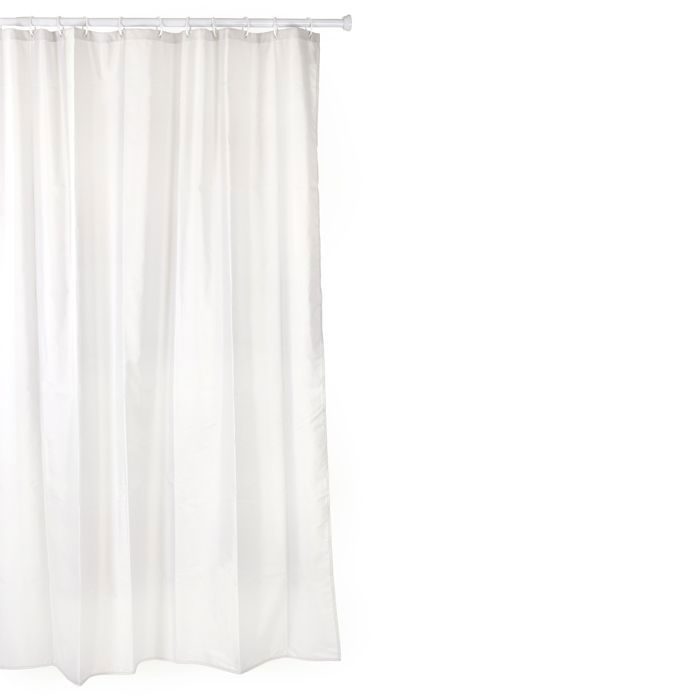 Rideau de douche - Tatay - Blanc - 180 x 200 cm - Imperméable - Lavable jusqu'à 40°