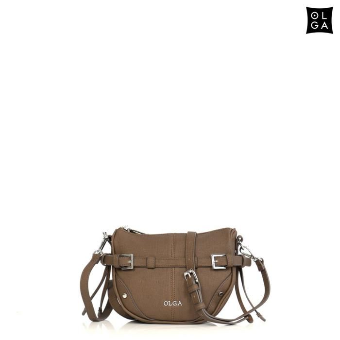 Sac à main - OLGA - Moka Marron - Zippée - Mat - Élégance intemporelle