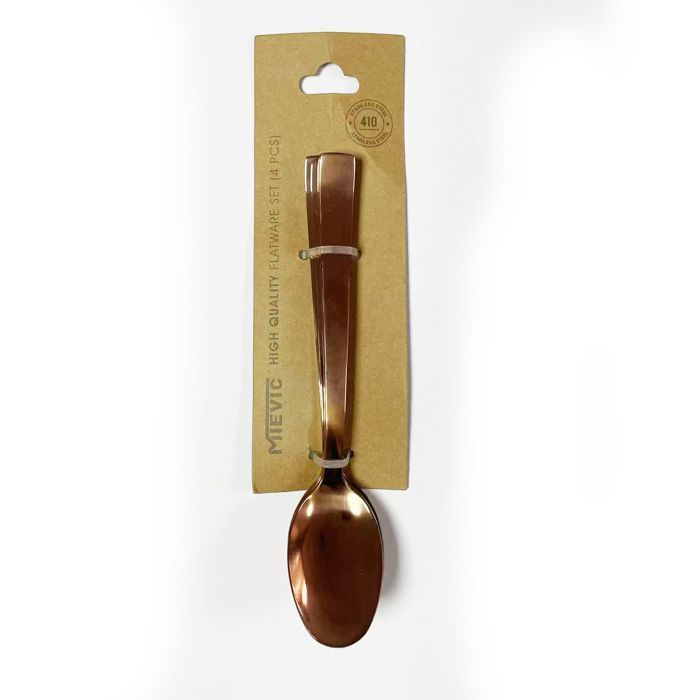 Set de 4 Cuillères à Thé en Acier Inoxydable - Rose Gold