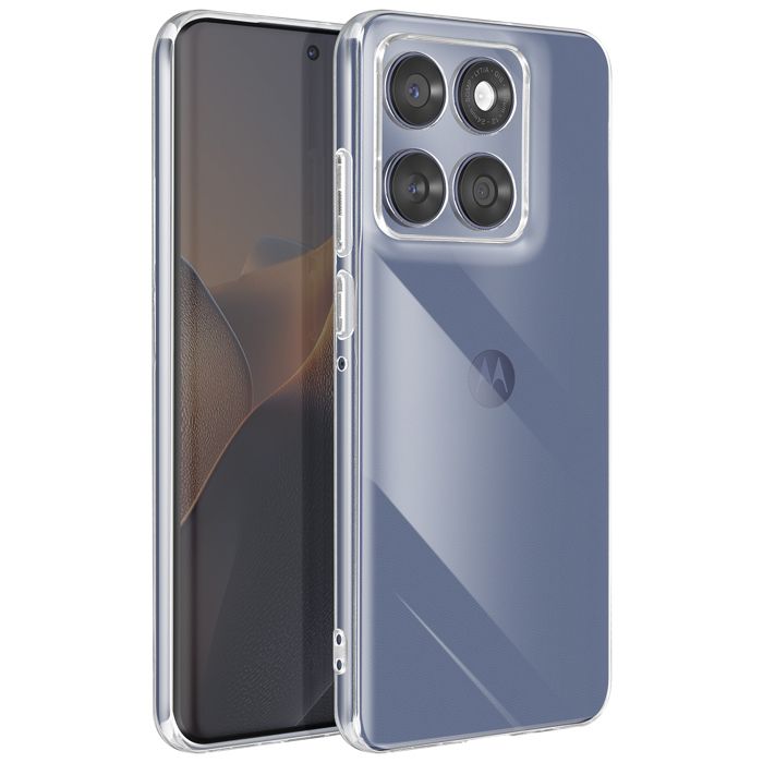 Skal - AVIZAR - Edge 60 Fusion och Edge 60 - Mjuk Silikon - Transparent - Stötbeständig