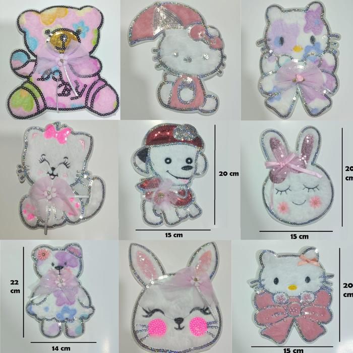 9 PCS Patches Autocollants Dessin Animé Pour Décoration, Vêtements