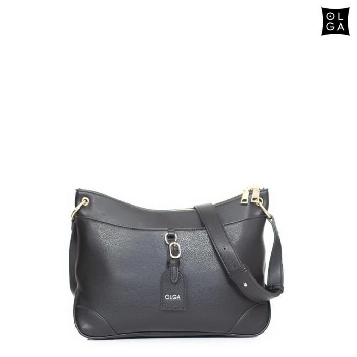 Sac à main - OLGA - L'Audacieuse - Noir - Zippée - Matériaux de qualité