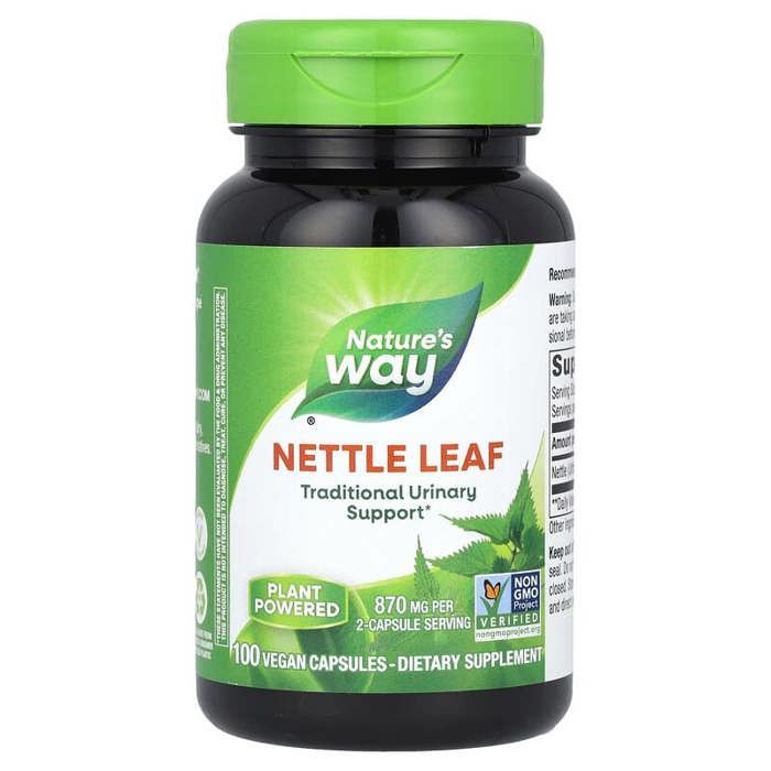 Feuille d'ortie, 100 capsules véganes (435 mg pièce)