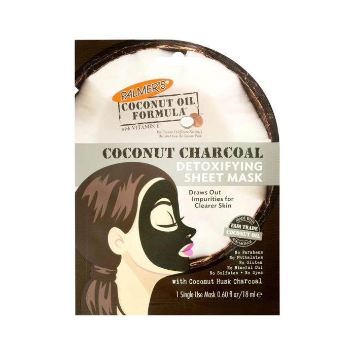 Masque Hydratant - Palmer'S - Coconut Oil & Charbon - 20Ml - Lot de 6 - Sans Parabène