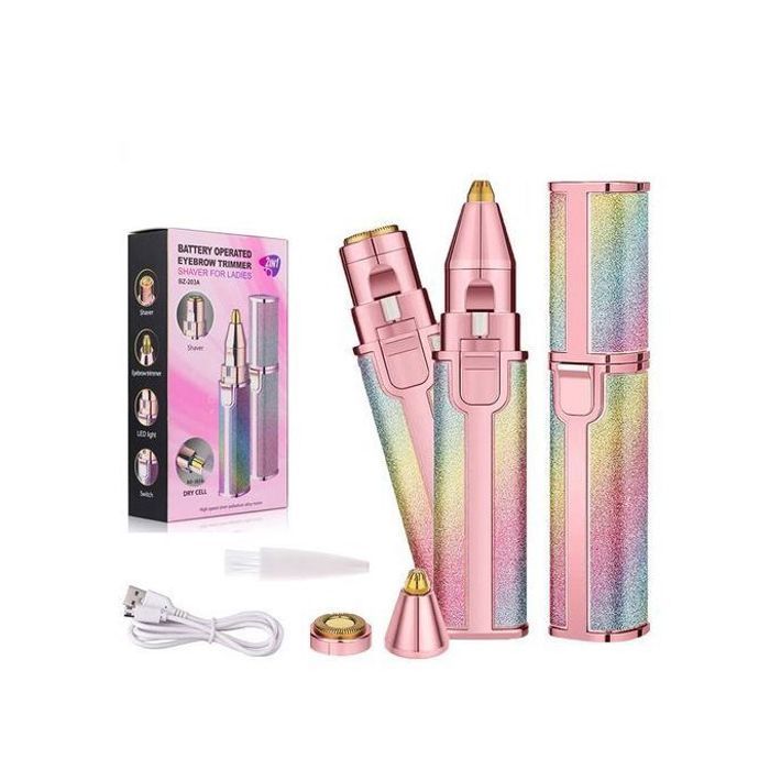 Épilateur facial, rasoir électrique rechargeable 2 en 1 pour femme