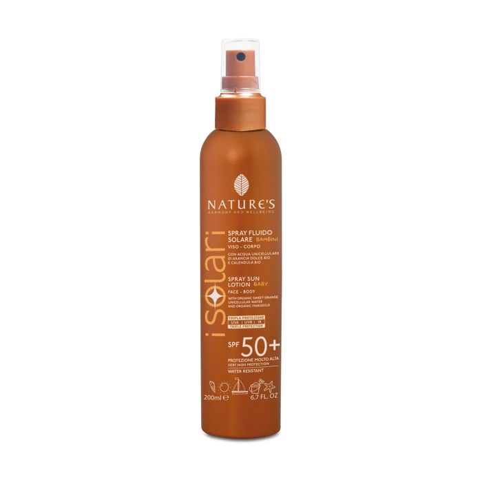 NATURE'S - Spray de fluide solaire pour enfants SPF50 + 200 ml