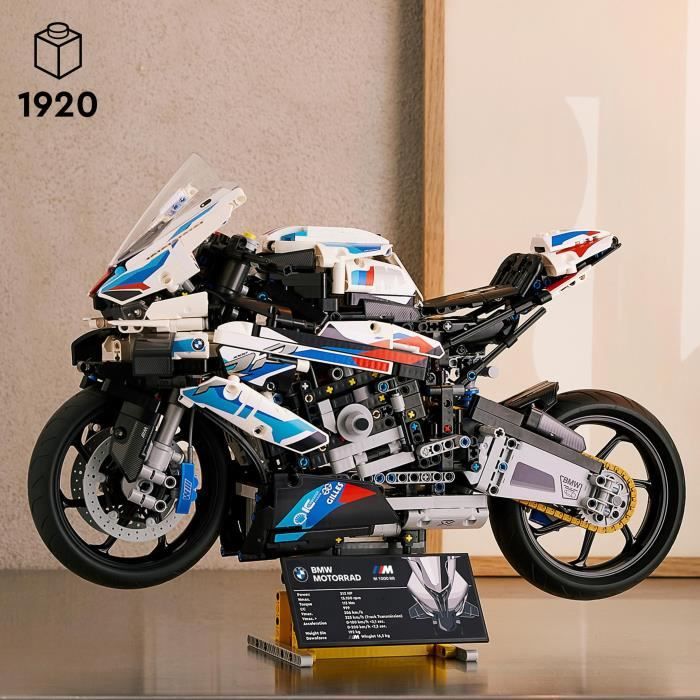 LEGO® Technic 42130 BMW M 1000 RR, BMW Motorcykelkonstruktion, Moto  GP-modellsats, skala 1:5, Biker-present, för vuxna