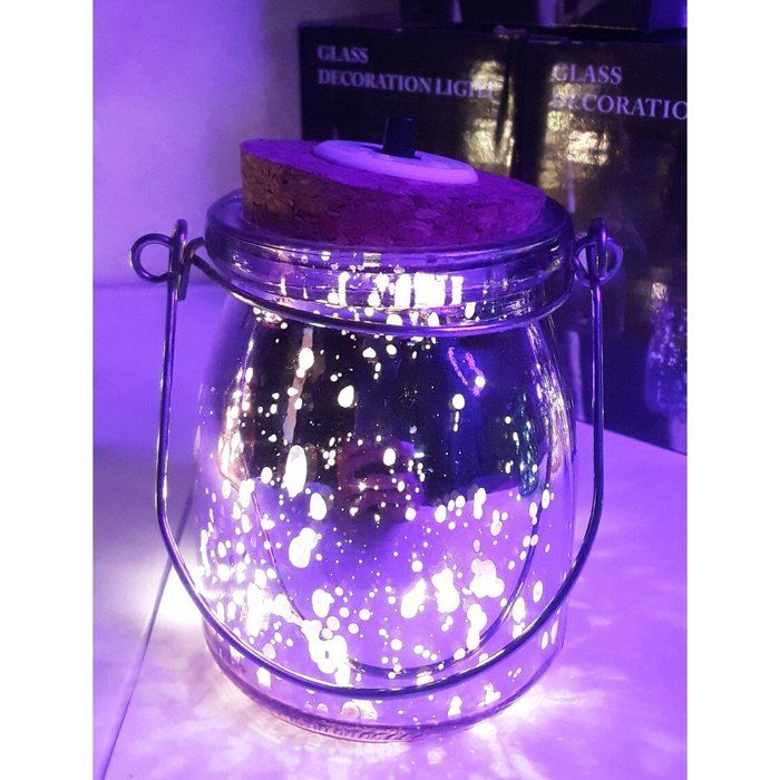 Bocal en verre avec guirlande lumineuse, Guirlande lumineuse LED à piles