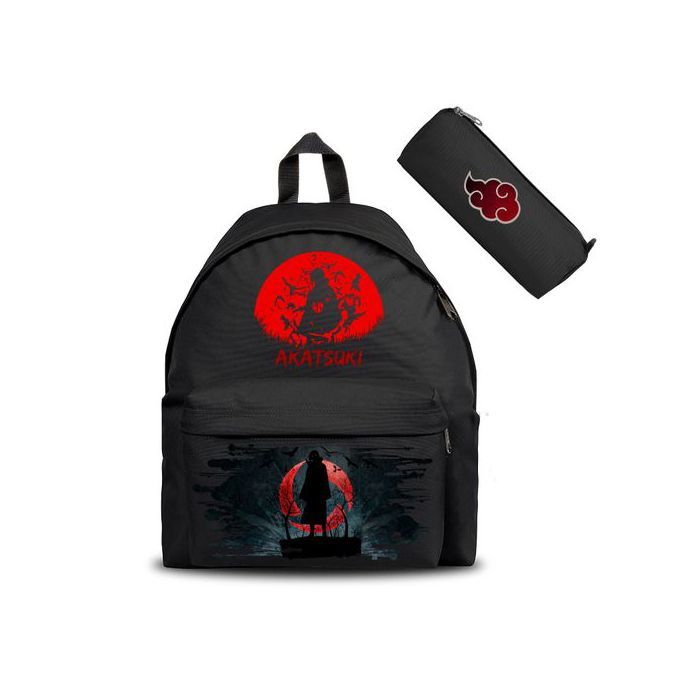 Naruto Shippuden Akatsuki Itachi Utchiha - Cartable & Trousse Backpack Scolaire