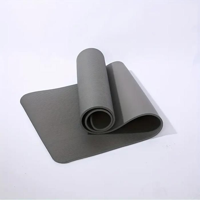 Tapis de Yoga - EVA - Gris - Antidérapant - 4 mm d'épaisseur - 173 cm de longueur